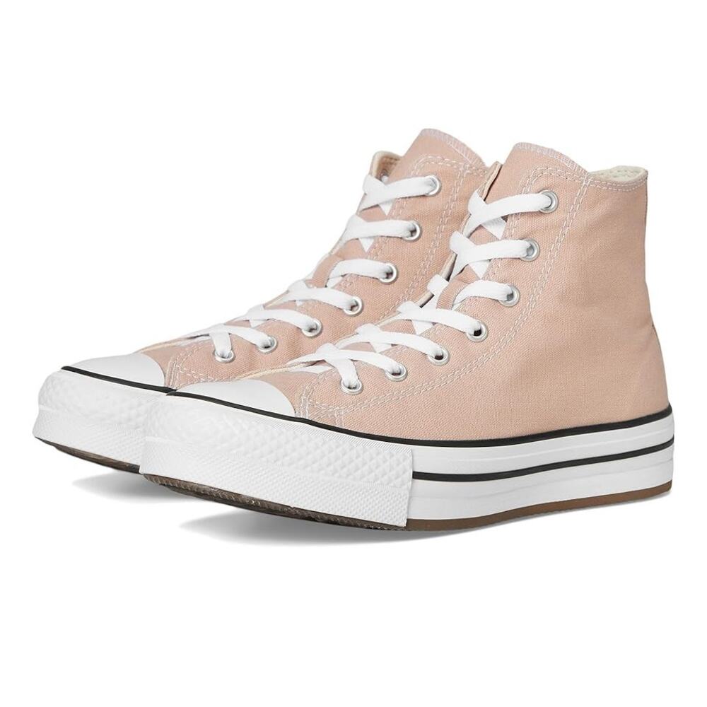 NWT Converse Kids Chuck Taylor All Star EVA Lift Shoes, Dusty Cinder/White,4.5 M